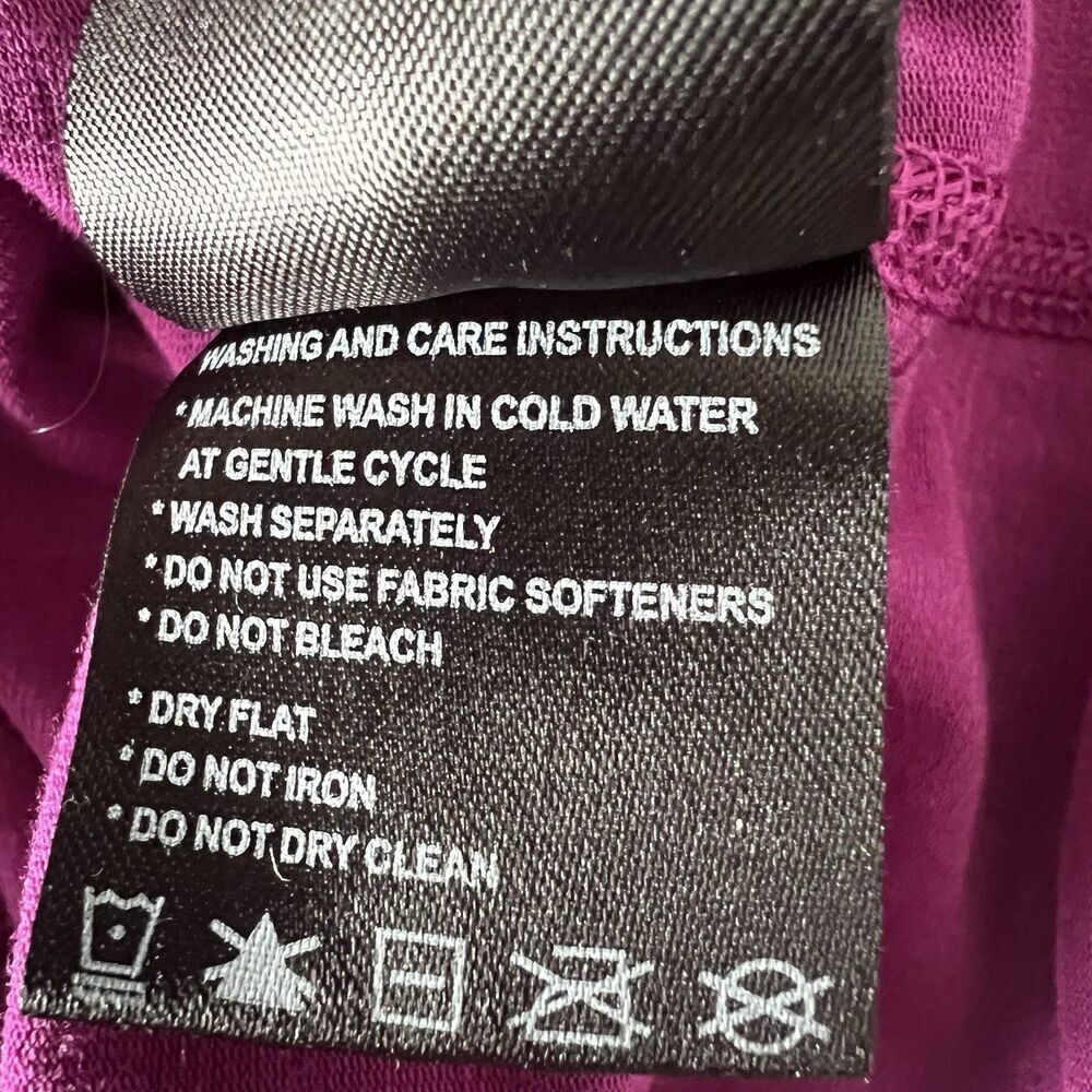 Merino Blend By Paradox 1/4 Zip Shirt Womens Large Purple Activewear Layering - Picture 8 of 10